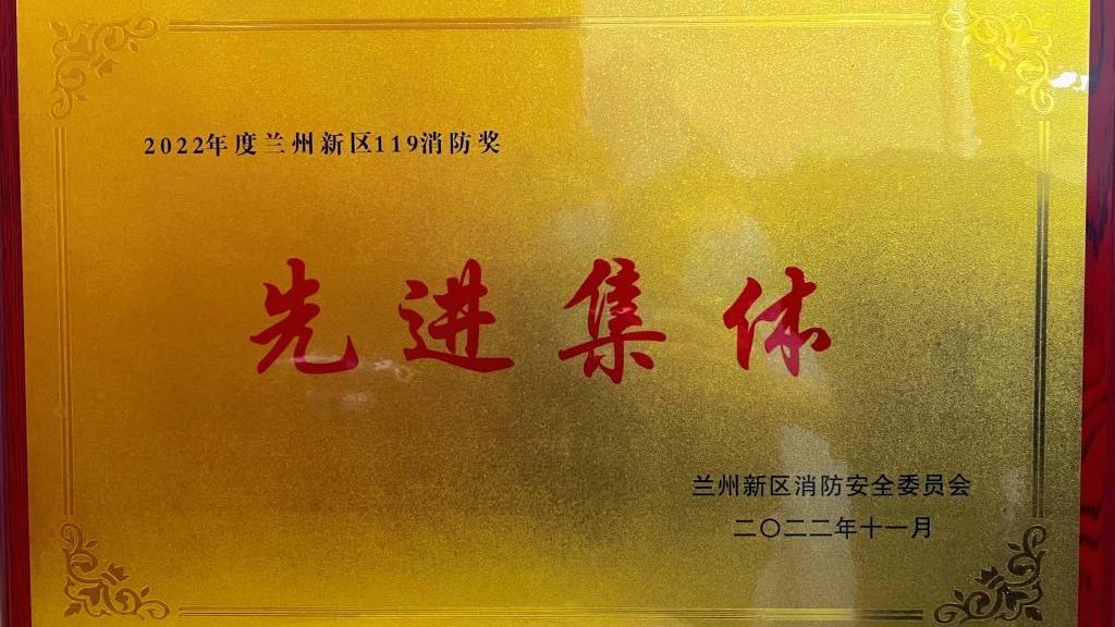 兰州信息科技学院荣获2022年度兰州新区“119消防奖先进集体”称号